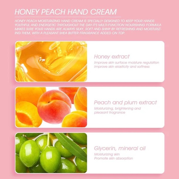 Aliver Honey Peach Hand Cream - 2 fl oz - SEALED! beauty skincare lotion body - Picture 4 of 5